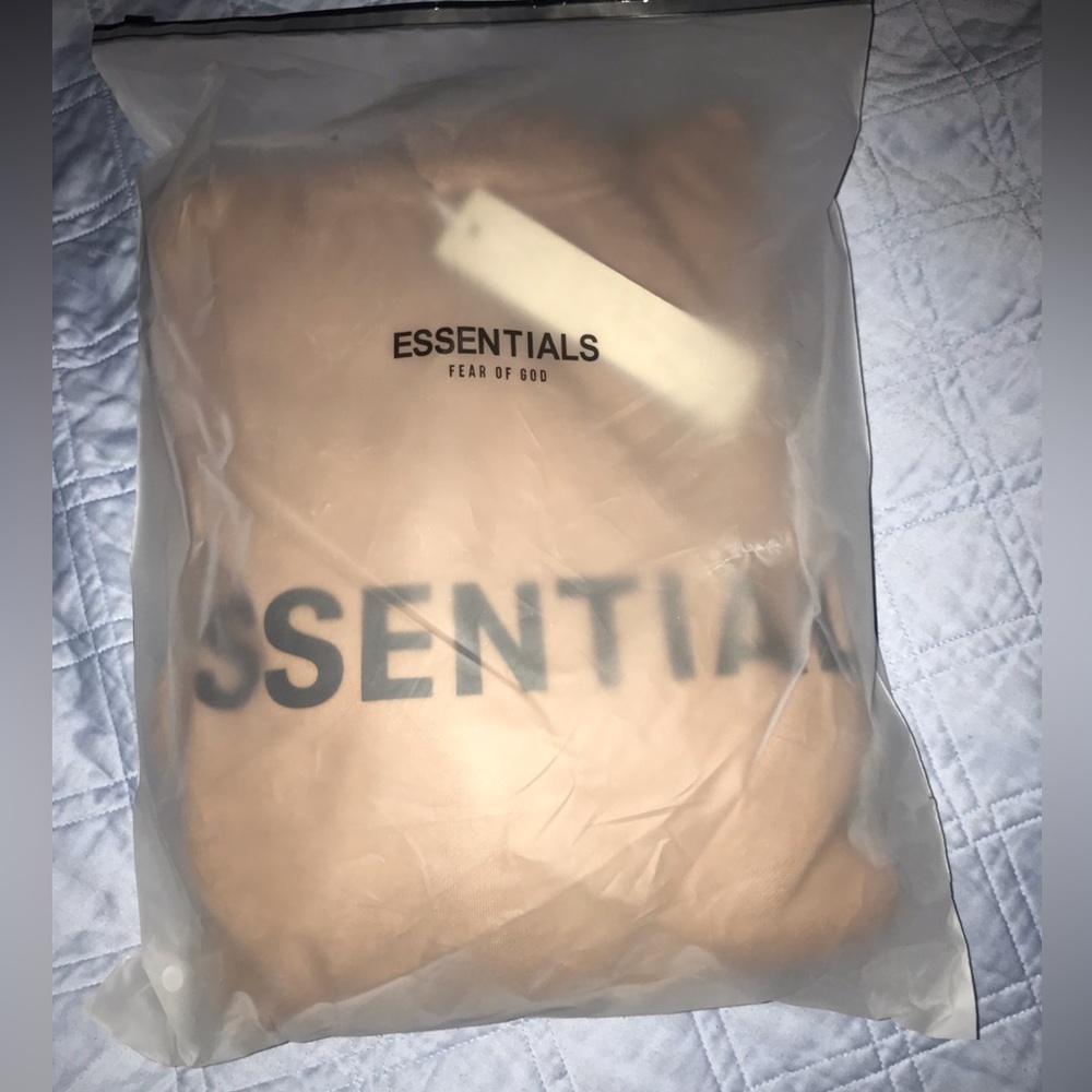 Brown essentials hoodie size M